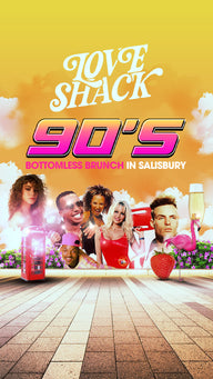 Get ready for a blast from the past with our 90s Bottomless Brunch in Salisbury! This super fun event will have you Cha-Cha Sliding your way to a memorable afternoon. Enjoy live entertainment, delicious food, and plenty of drinks. Don't miss out on the 90s revival!
